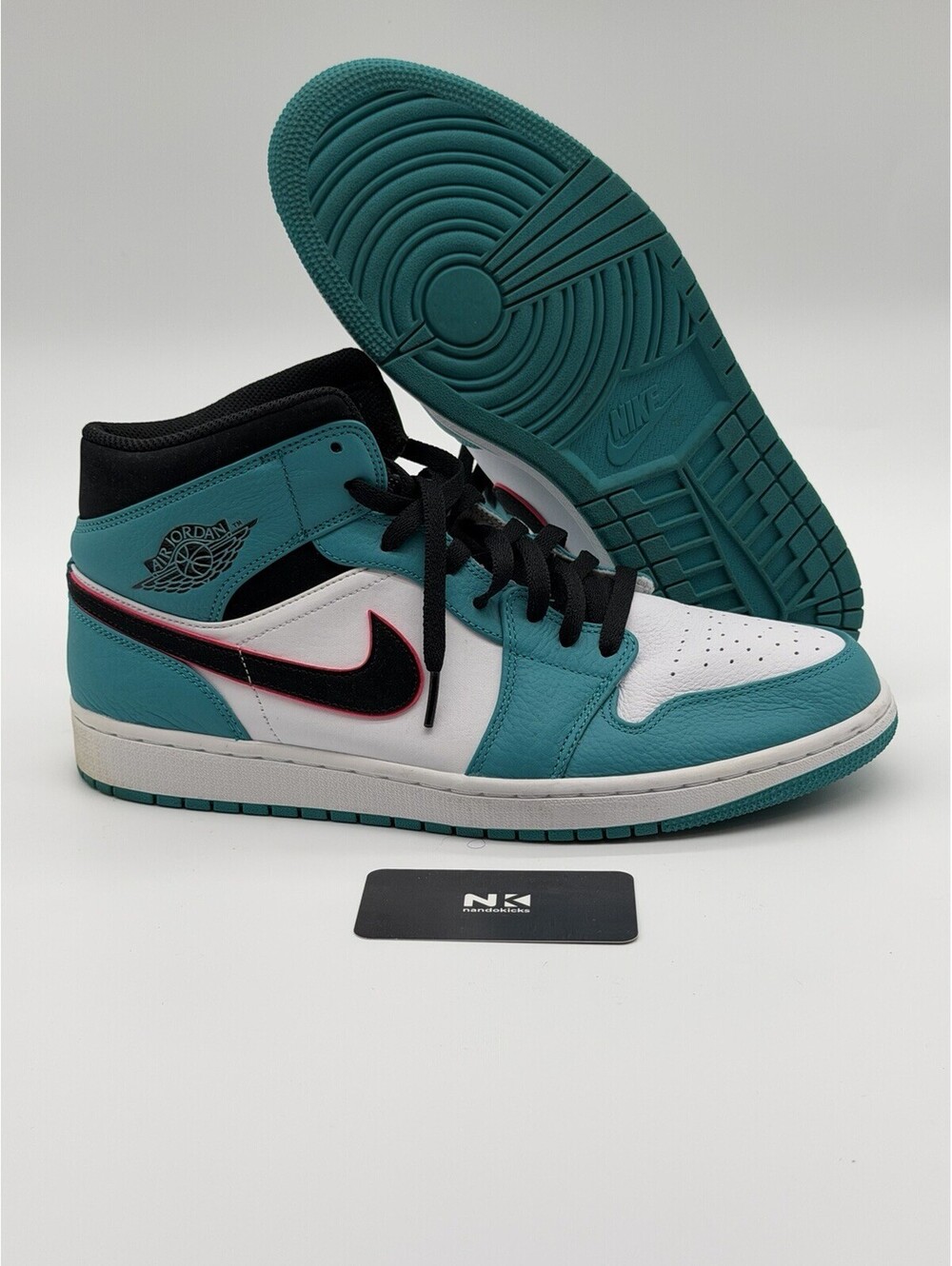 Jordan 1 Mid SE South Beach Turbo Green Retro USED 852542-306 Size 12M